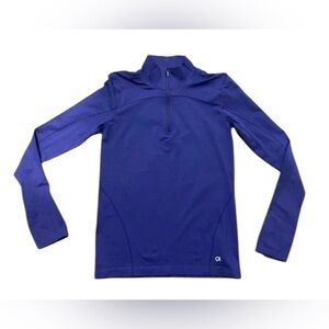 Gap Fit Athletic Jacket Womens Small Purple Running Gym Track Sport 1/4 Zip Top